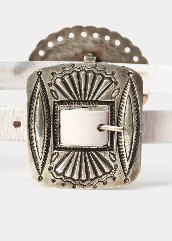 Women's Polo Ralph Lauren Leather Concho Belt | 064953ZMR